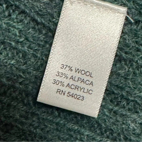 BANANA REPUBLIC Muted Green Shrug Sweater 37% Wool 33% Alpaca Size XS / S - Picture 5 of 6